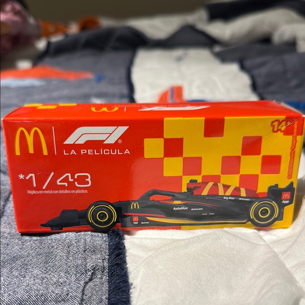 New in Box McDonald's F1 Die-Cast Model in Red and Yellow
